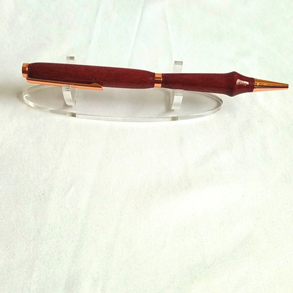 Hand Crafted Artisan Wood and Gold Plated Writing Pen
